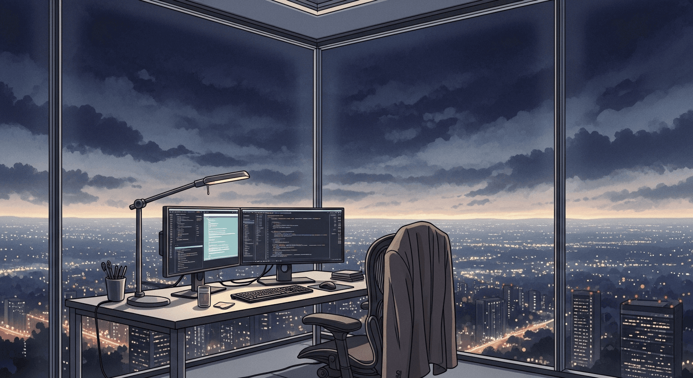 Office lady anime woman in business attire, elegant and sophisticated, AI-generated