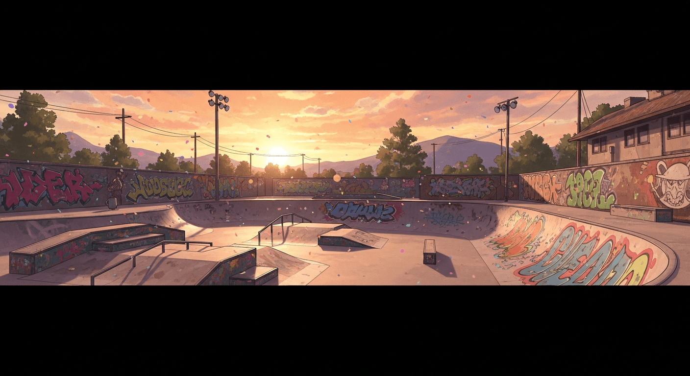 Energetic genki anime girl with vibrant colors, dynamic pose, AI-generated character