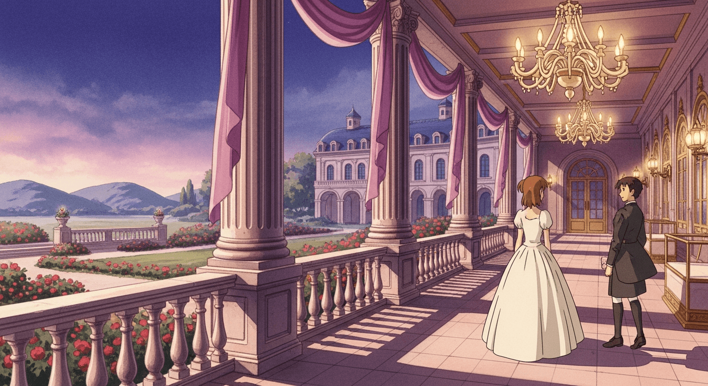 Himedere princess anime girl with regal pose and elaborate outfit, AI-generated character