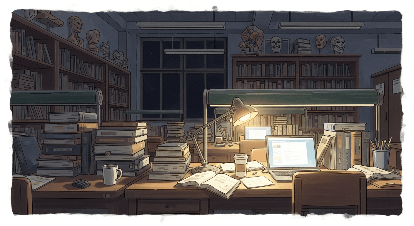 Anime girl walking through autumn forest with falling leaves, AI art