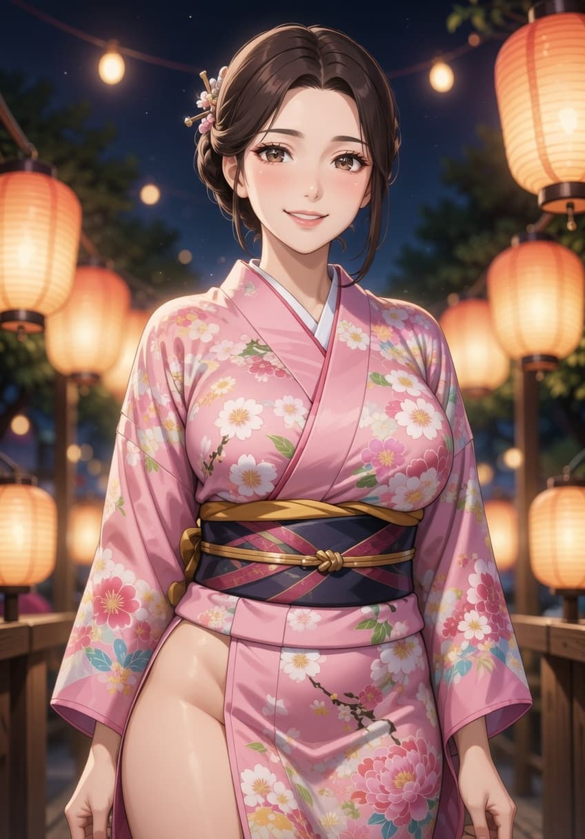 Akane — Festival Yukata — AI-generated anime character art