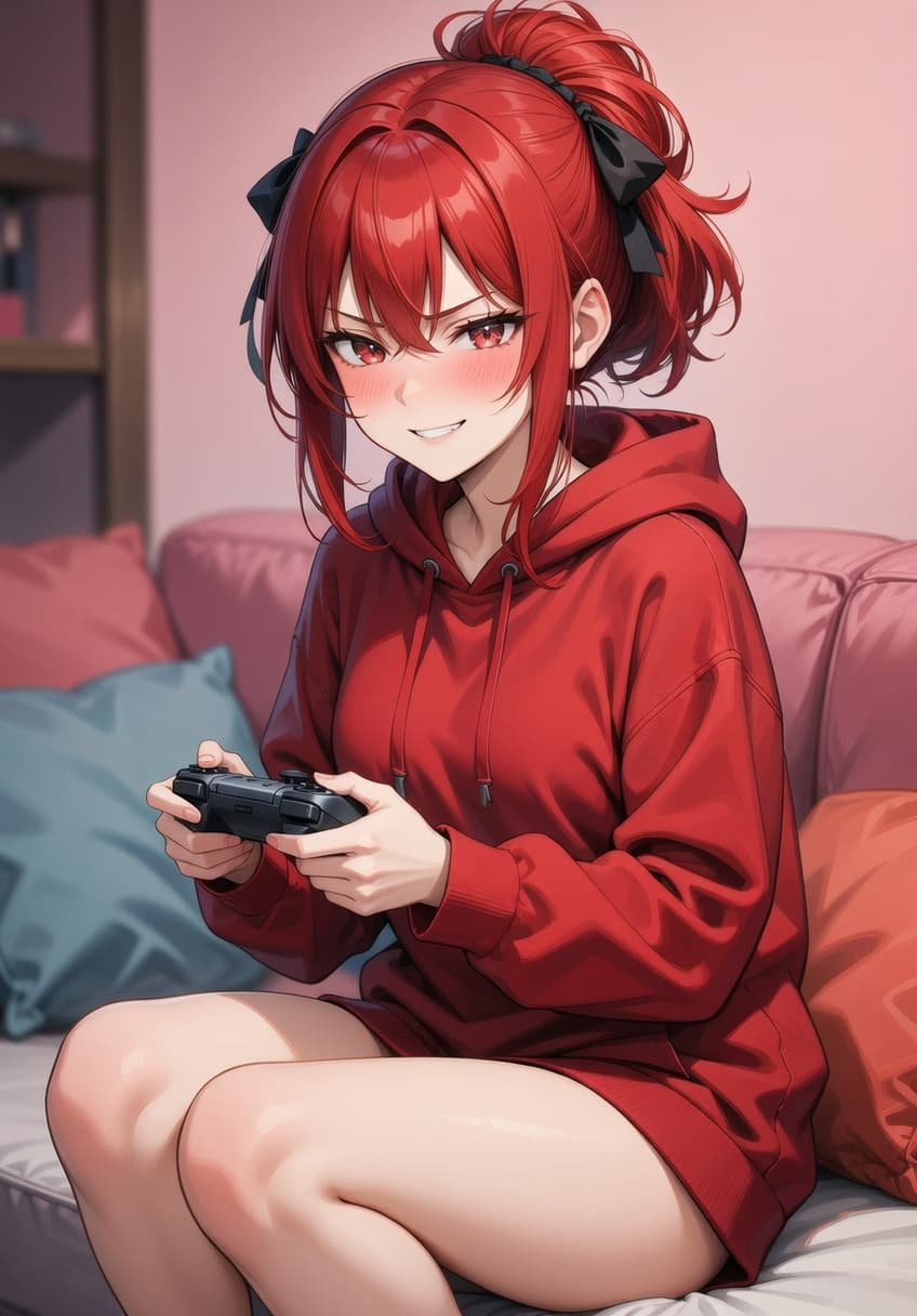 Hana — Gaming Hoodie — AI-generated anime character art
