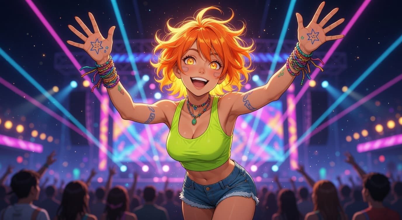 Nova, a genki anime AI girlfriend on Neon Kisu